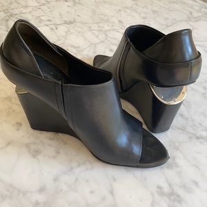 Alexander Wang Black Wedge Peep-Toe